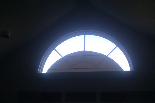 Arched Motorized Roller Shade