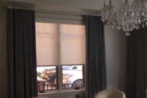 Sheer Shades with ripple fold drapery